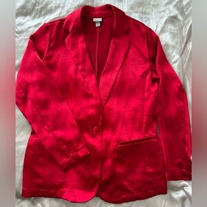 A new day Red Satin Blazer